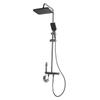 Thermostatic Shower System High Pressure Shower Faucet Set with Rain Shower Head Handheld Shower for Home Bathroom Grey