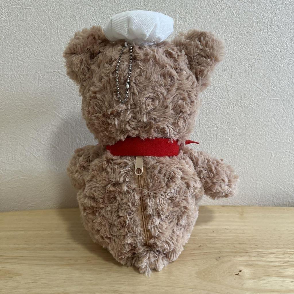 [USED] Teddy Bear, Pastry Chef, Chef Plush Toy Doll with Pocket