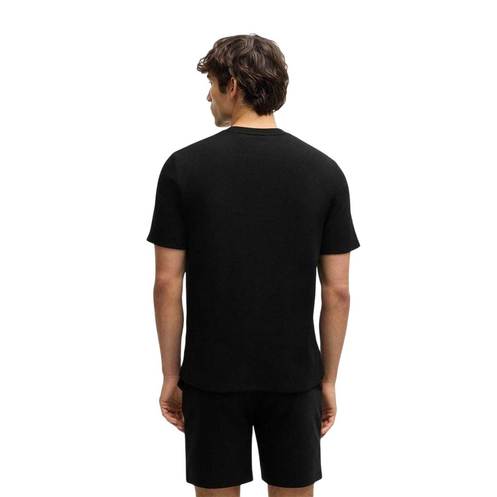 Boss Mens Waffle Knit Classic Short-Sleeved T-Shirt