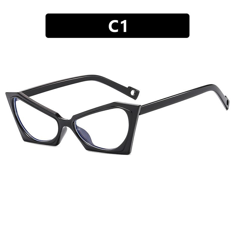 Elegant Anti-Blue Light Glasses Frame: Trendy, Personalized European-American Design with Versatile Flat Lenses.