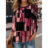 Women's T shirt Long Sleeve Graphic Geometric Vintage Stylish Casual Long Sleeve Crew Neck Regular Tops