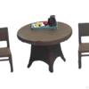 3 Pieces 1/64 Desk Chair Set Beach Scenery DIY Projects Fairy Garden S Scale Collections Micro