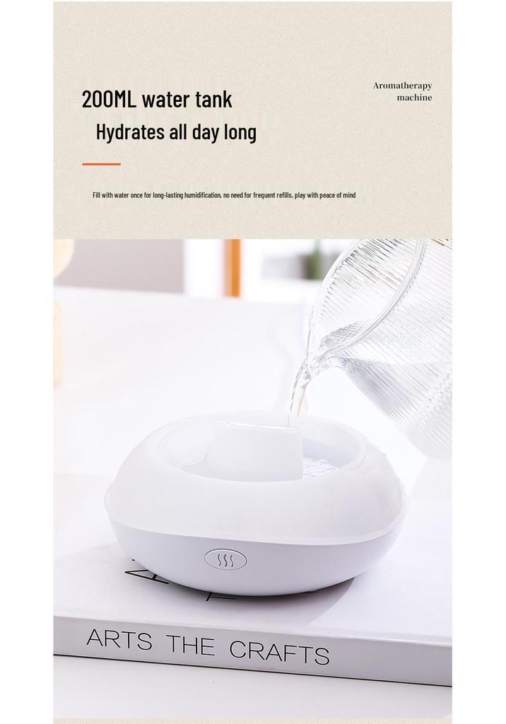 Seven-Color Simulated Flame Aroma Diffuser & Humidifier with Gradient Light
