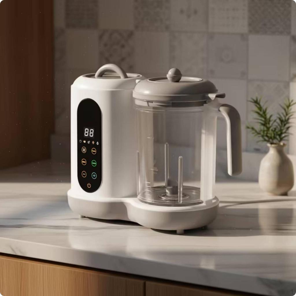 Infant Meal Preparer Steamer Steaming Blender Transparent Jug Puree Maker for