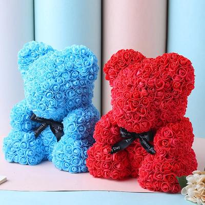 Konstgjorda blommor 25 cm Rosblomma Björn Bionisk blomma Nallebjörn leksak För Flickvän /Alla hjärtans dag/ Födelsedag /Bröllopspresenter