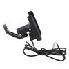 Black Motorcycle Scooter Charging Phone Holder 360 Degrees  Rotation ATV Tricycle Mount Bracket for 4‑6.5in DC12V