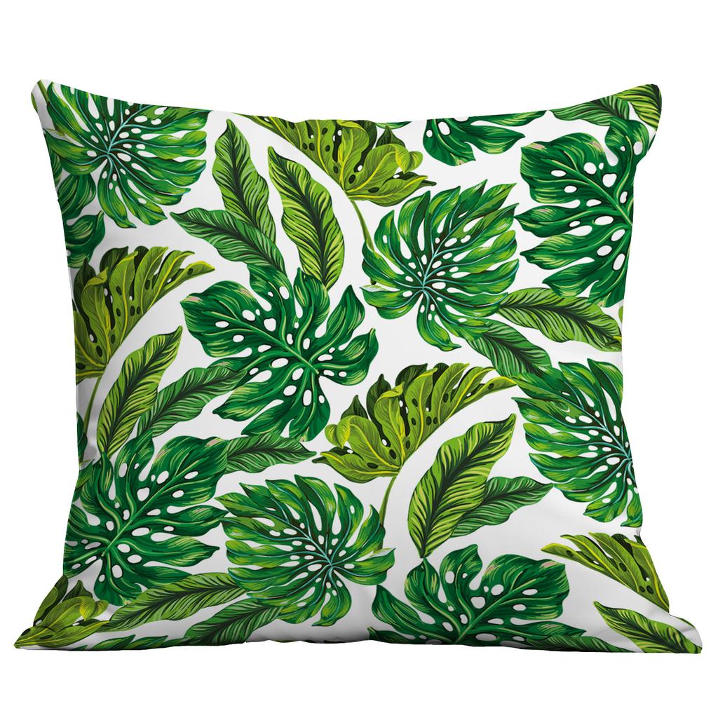 Νέα Πράσινα Φυτά, Τροπικά Φυτά, Μαξιλάρι Τυπωμένο Υψηλής Ευκρίνειας, Κάλυμμα Μαξιλαριού Καναπέ Σπιτιού