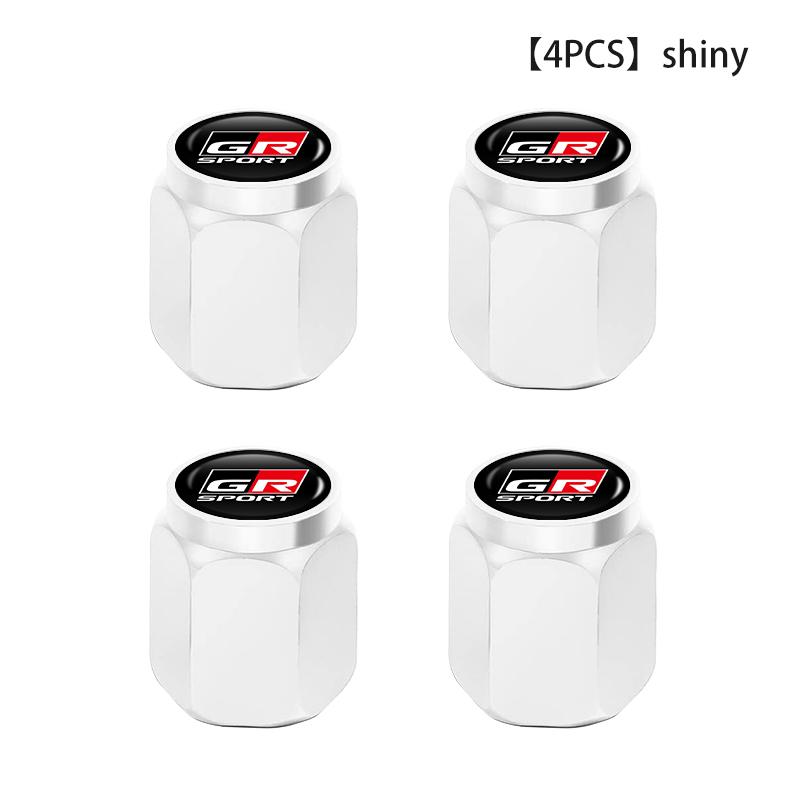 4PCS Car Logo Metal Wheel Tire Valve cover Cap Auto Styling Accessories For Toyota GRsport Yaris Corolla Rav4 CHR Auris Cruiser