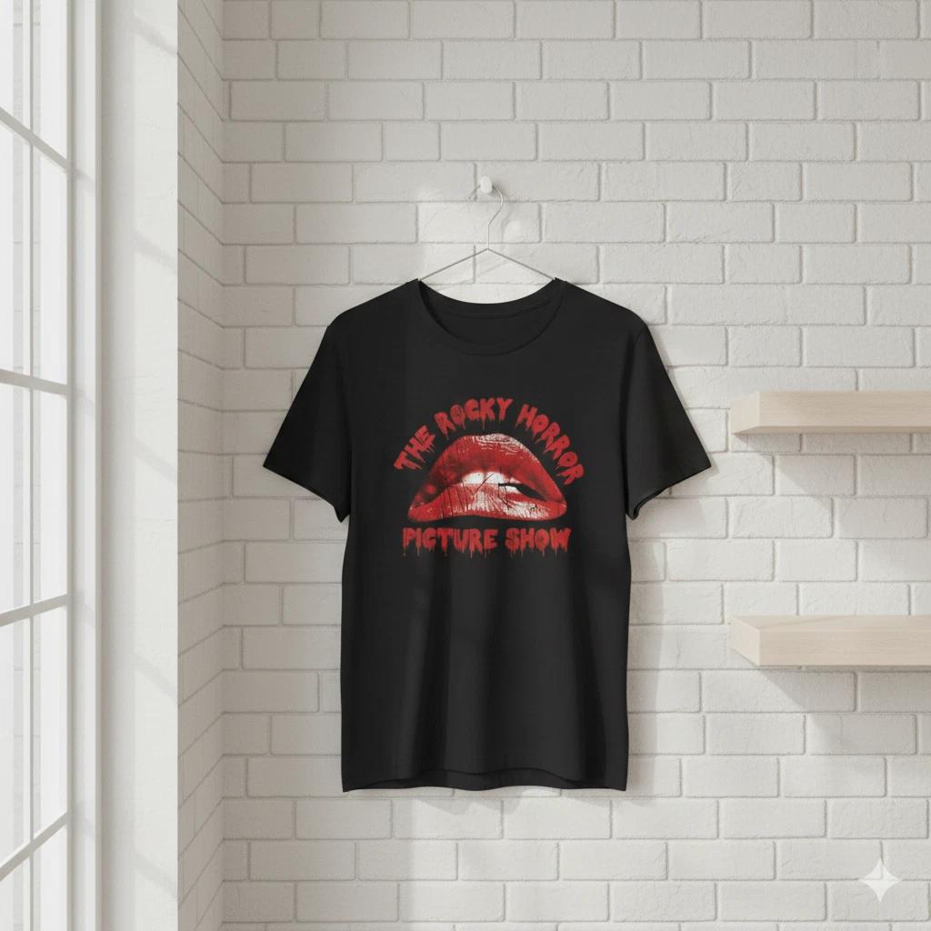 Unisex Adult Casual Movie Rocky Horror Picture Show T-Shirt Red Lip... XXXXL