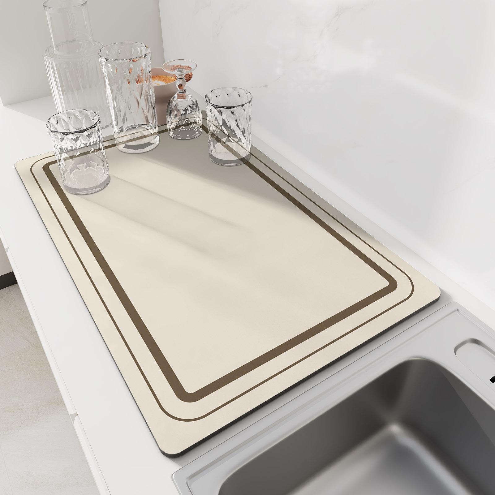

Kitchen Dish Dry Mats Placemats Non-slip Coffee Mat Waterproof Dining Table Mat Drain Pad Quick Dry Faucet Dinnerware Rug 30x40cm