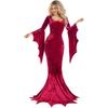 Costume da Strega Gotica in Velluto per Cosplay e Giochi di Ruolo di Halloween