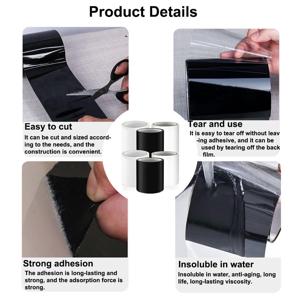 150cm PVC Leak Repair Tape Strong Adhesive Pipe Patch for Holes&Cracks Waterproof Butyl Sticker Instant Leak Fix Durabl Sealant