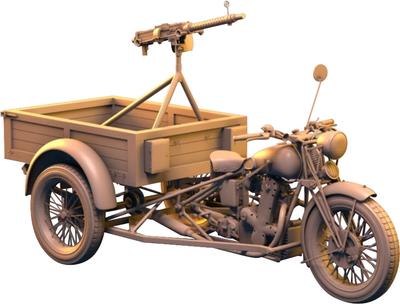 IDAP Technology Kit de Impressora 3D para Motocicleta Italiana Benelli M36 de Três Rodas na Escala 1/48 PD48015