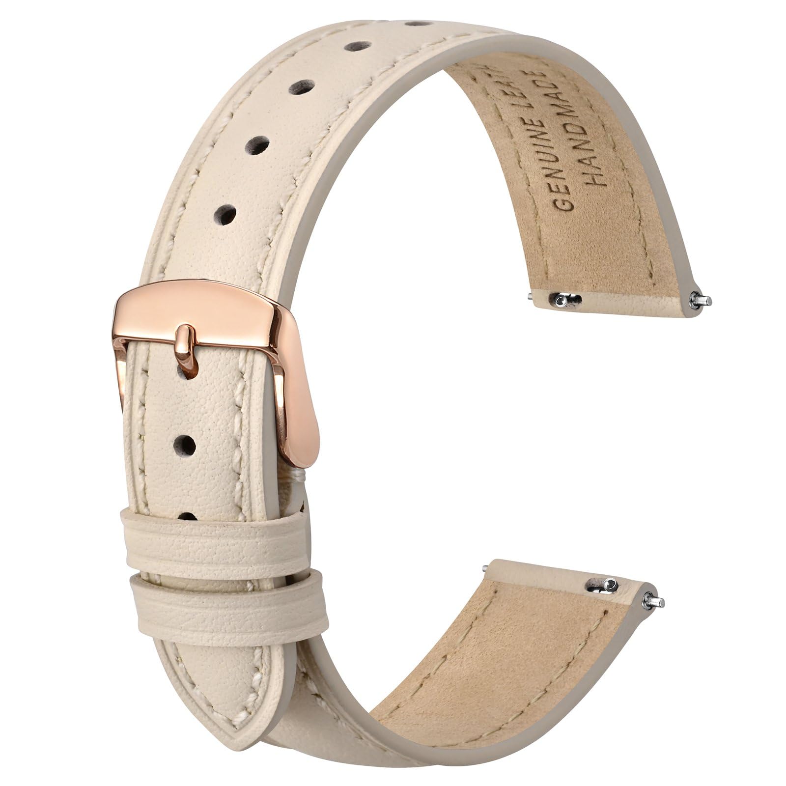 

[Anbeer] Leather Watch Strap Quick Release Elegant Watch Band Red for Women 12mm 14mm 14 mm