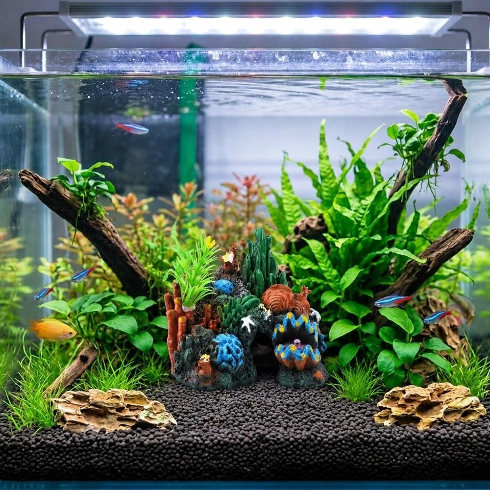 Ocean Color Fish Tank Ornament Irregular Shape Resin Rock Cave Fish Tank Landscaping