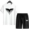 New Men's T-shirt Set for Spring and Summer Daily Casual Fashion Short Sleeved Sportswear Men's Round Neck T-shirt, Comfortable Fabric