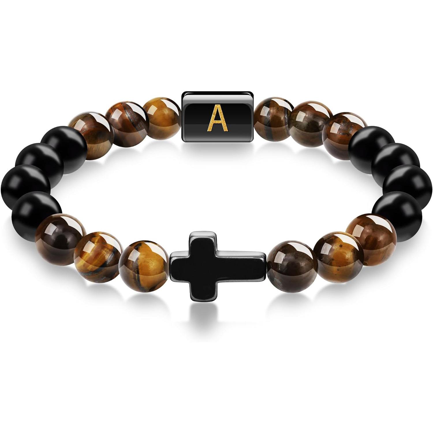 JYL TS Bracelet Zodiac  Black Stone Design Bold Enhances Stability And Protection A английский лаванды