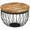 Coffee Table Ø50x35 Cm Solid Reclaimed Wood and Steel