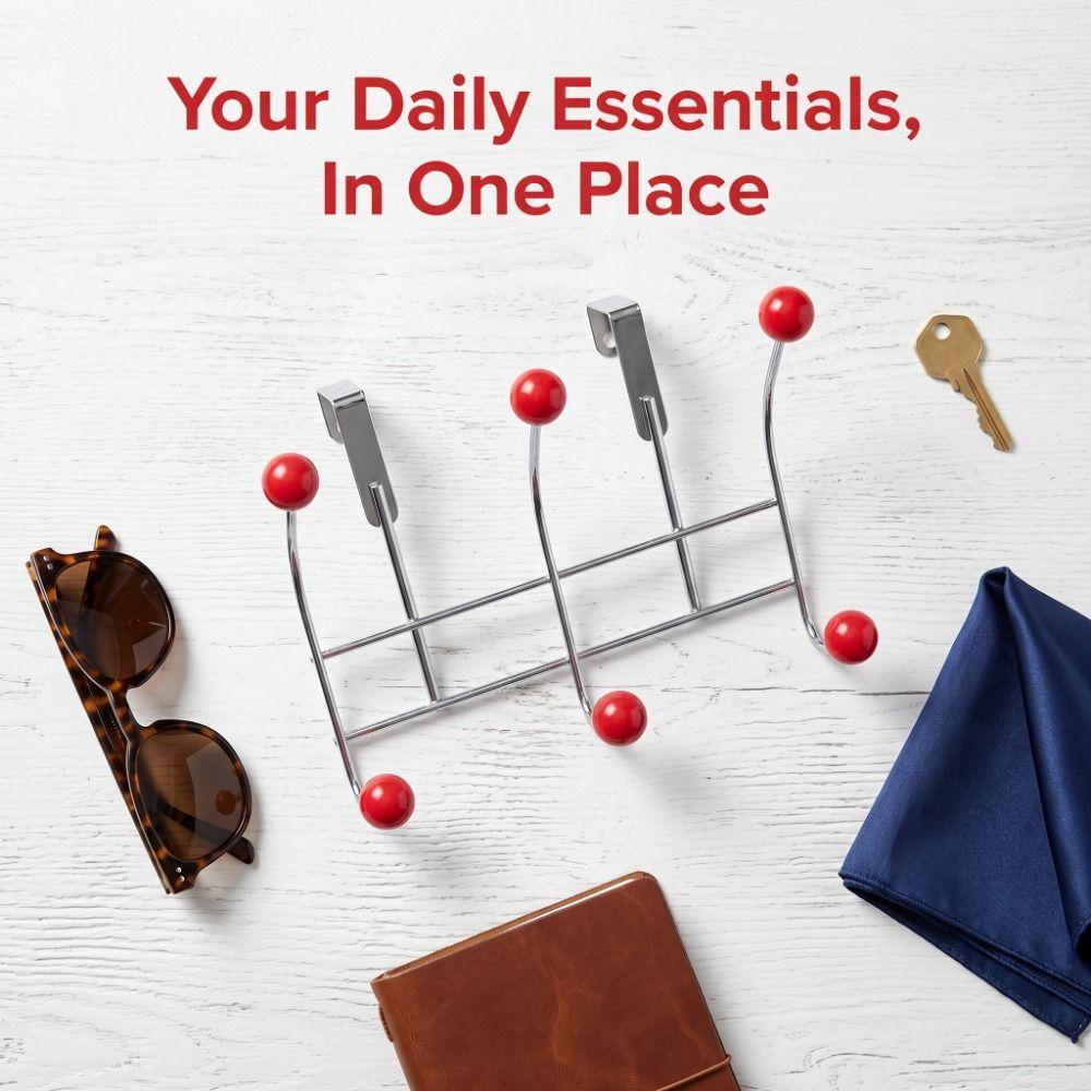 Space-Saving Door Rear Hook Multifunctional Easy Installation Wall-Mounted Hook Elegant Portable Coat Rack Living Room