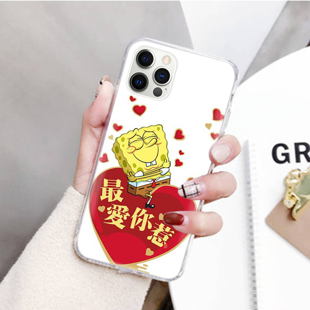 

JS42 Lovely SpongeBob Прозрачный чехол для Samsung A04 A14 A23 M33 M53 Realme 10 9 C35 C55 VIVO Y02 X80 Infinix Hot 30 Note 11 Tecno Spark 8P Pro Infinix Note 30 VIP олений