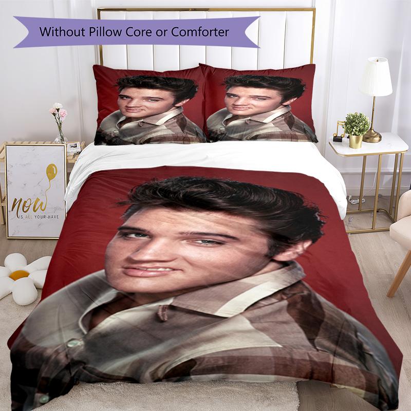 Elvis Presley Comforter Cover Set Perfect For Guest Room Machine Washable Perfect Gift For Friends Family