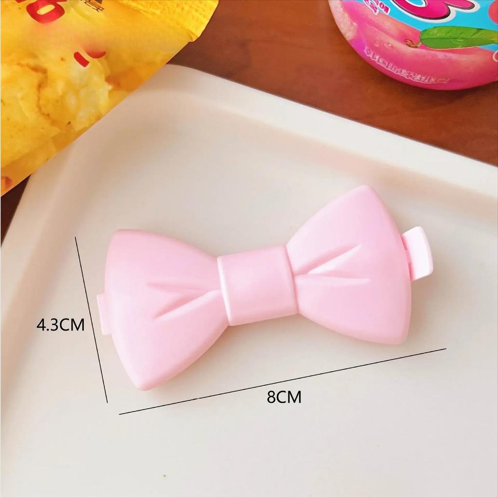 2Pcs Korean INS Cute Pink Bow Sealing Clip Girl Potato Chips Cereal Snack Bag Moisture-proof Clip Kitchen Accessories Organizer