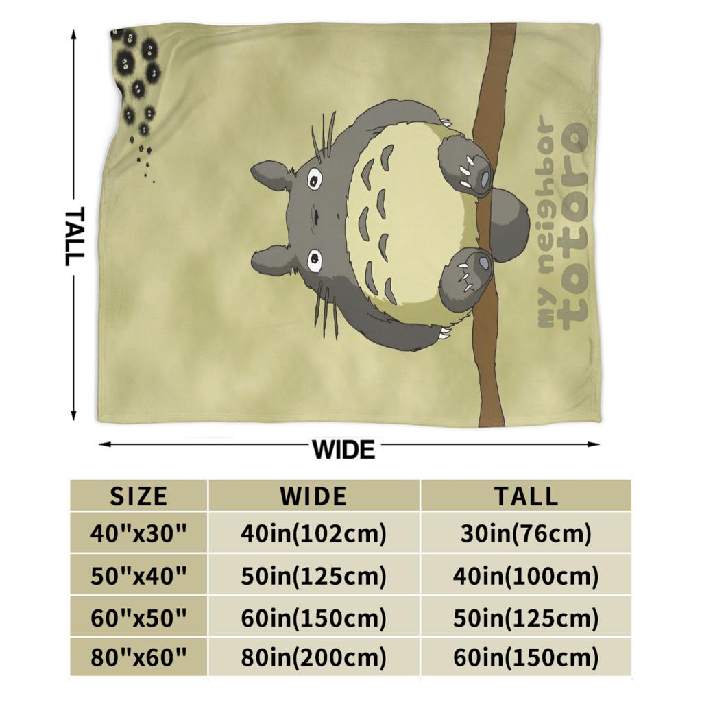 Cartoon Funny Cute T-Totoros Blanket Cover Plush Throw Blanket Home Couch Printed Lightweight Bedsprea,