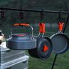 Portable Outdoor Camping Cookware Set: Folding Aluminum Alloy Pots & Kettle