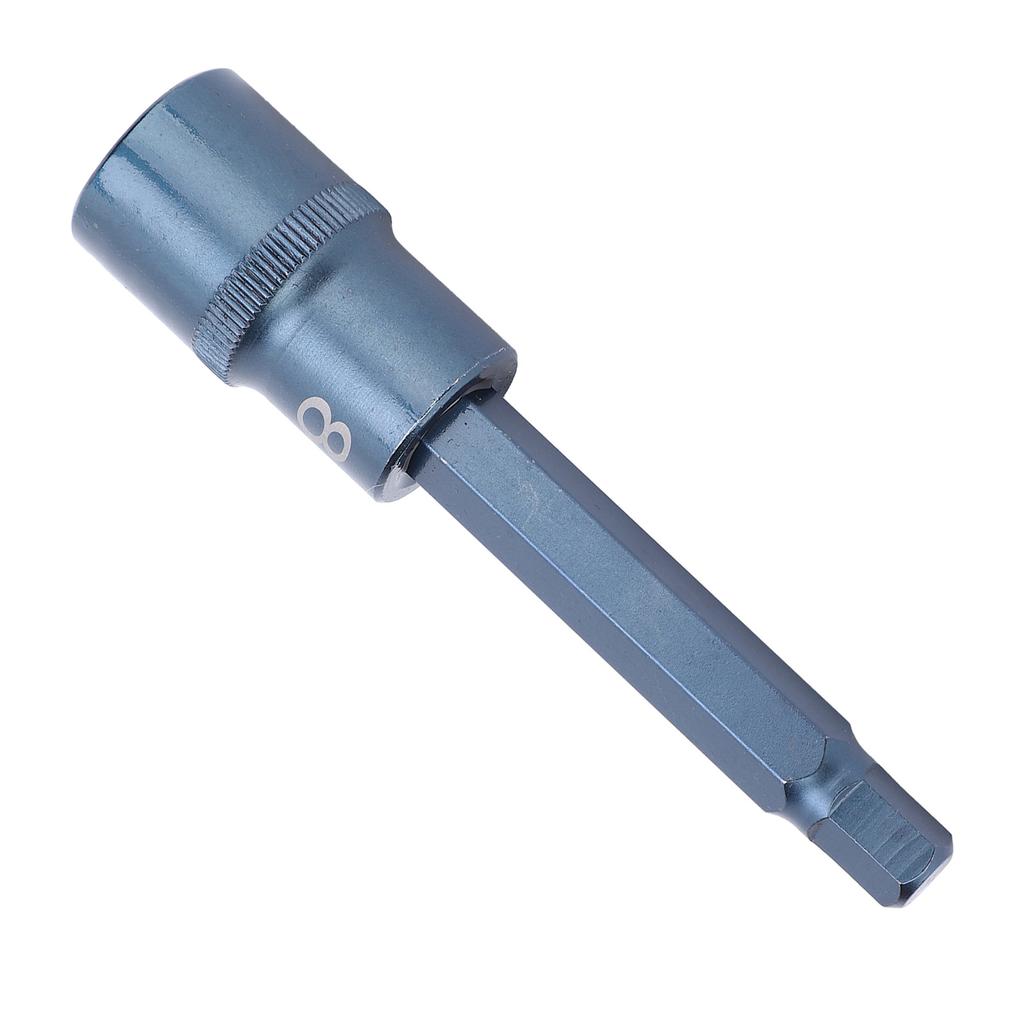 Hex Screw Driver Socket Lengthen Metric S2 Alloy Steel Hand Hardware Tool 100x8mm