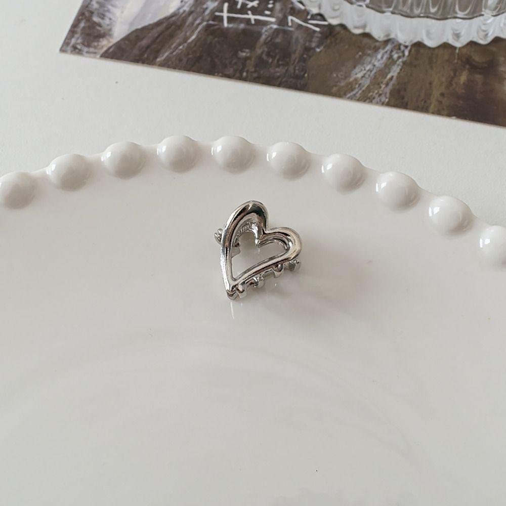 

Сильная застежка-мини-заколка для волос в корейском стиле с боковой застежкой-клипами, модная женская застежка-акула Silver-B