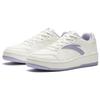 First Year Height Increasing Slip Resistant Low Top Skateboard Shoes Women's White Purple 922628068F-3