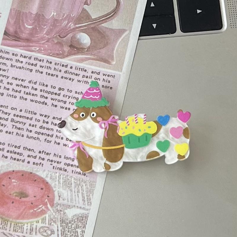 

Милая милая заколка для волос в виде собаки, мультяшная заколка в виде утконоса, сердце, звезда, акриловая заколка для волос с челкой, сломанная заколка для волос, универсальные аксессуары для волос