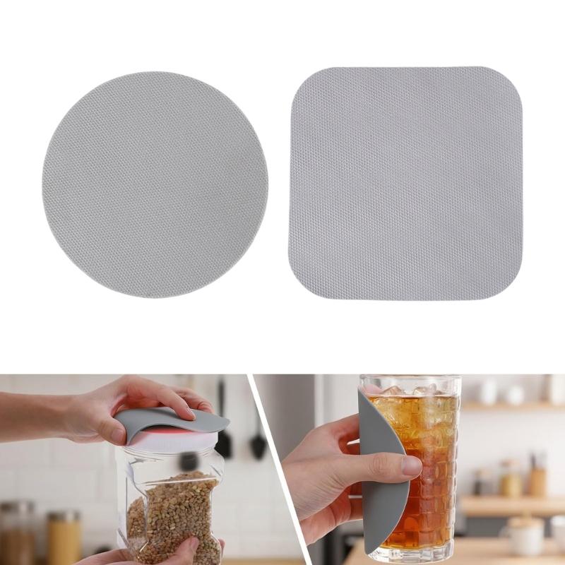(8pieces) Rubber Bottle Opener Set with Textured Grip Easy Twist Action Secure Opens Container Great for Daily Convenience
