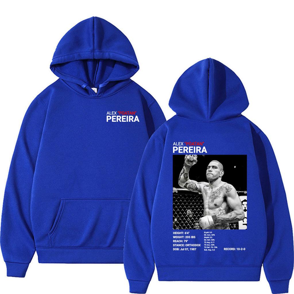 Limited Alex Pereira Poatan Graphic Hoodies Men Women Fashion Vintage Oversized Hoodie Long Sleeve Sweatshirt