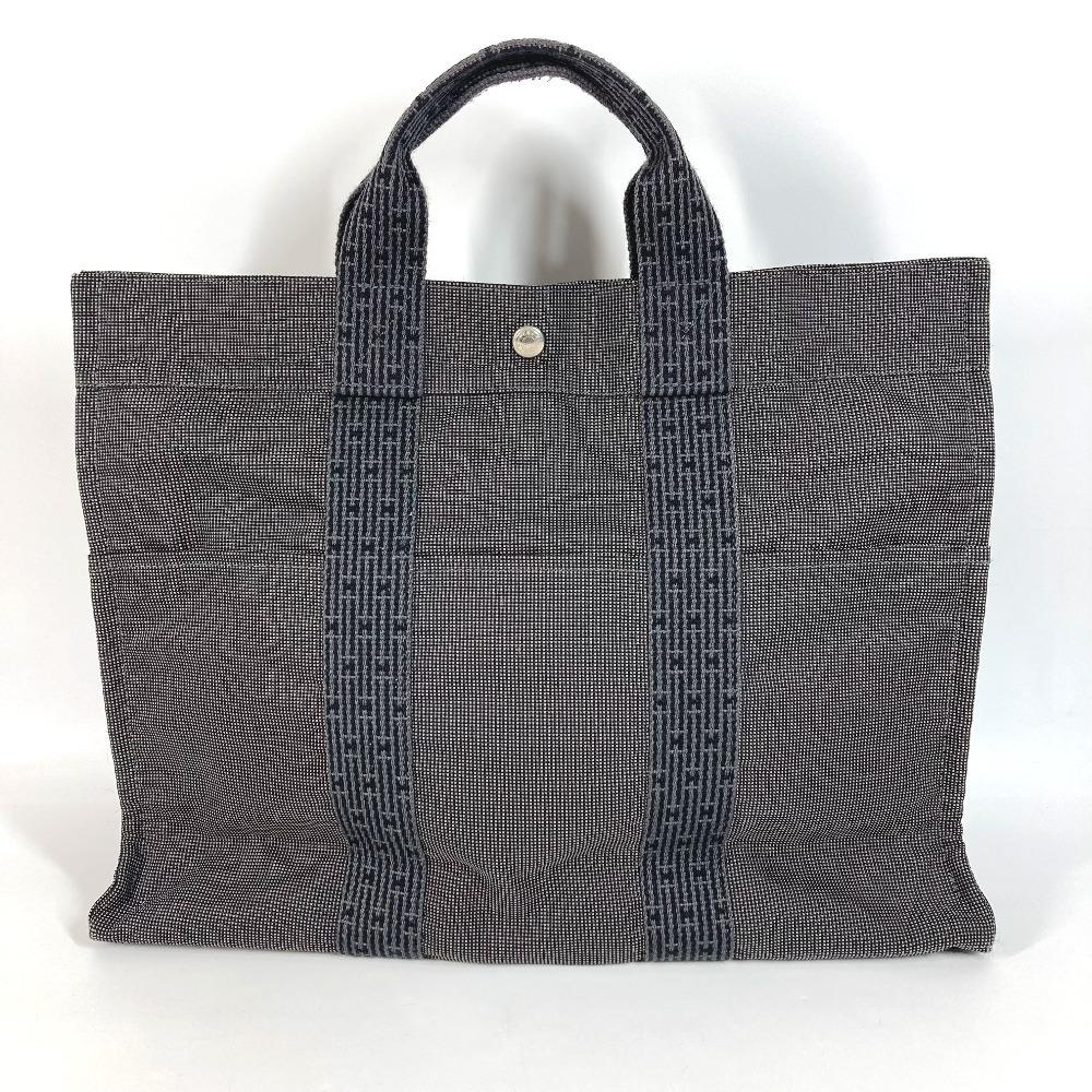 HERMES Her LineMM Her Line MM Bag Tote Bag Hand Bag Canvas gray