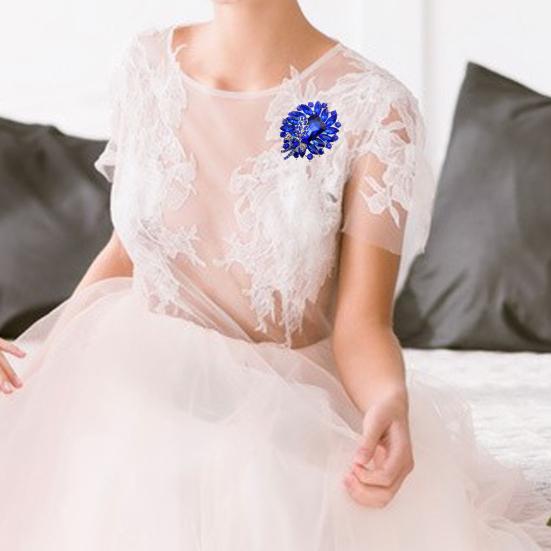 סיכת חתונה צורת פרח יוקרתית משטח חלק לטווח ארוך נשים מתנת סיכה