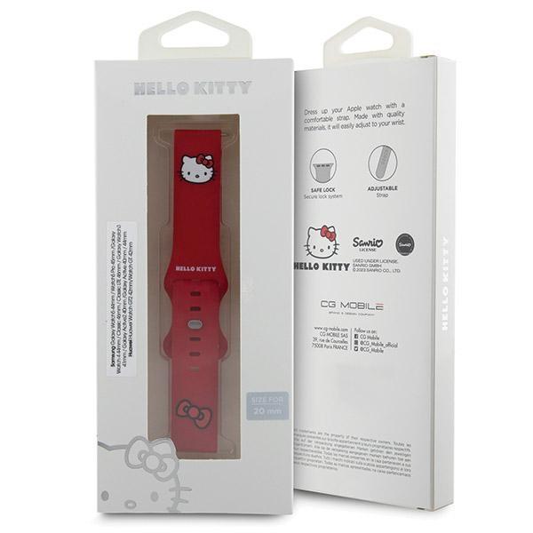 Hello Kitty Universal Strap Hkuwmschblr Silicone Kitty Head Red/Red 20Mm