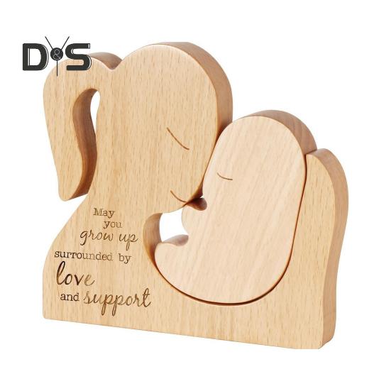 

Деревянная головоломка для мамы и ребенка, украшение для мамы, колыбели для новорожденных, головоломка, деревянная статуя, скульптура, украшение для дома, настольный орнамент, согревающий подарок на день матери A