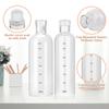 500/750ml Water Bottle With Time Marker Cover For Water Drink Large Capacity Plastic Transparent Milk Juice Cup Birthday Gift