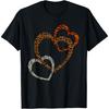 Leopard Tiger Cheetah Zebra Heart Print Shirt Hearts Love T-Shirt