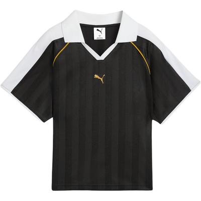 T7 Relaxed Football Polo Logo Short Sleeve T-Shirt Women Tops 633973-01