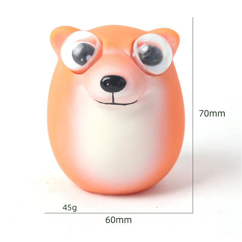 Neuheit Stressabbau Spielzeug mit herausquellenden Augen Gemüse Kneten Langsam zurückfedernde Silikonspielzeuge Autismus ADHS Kawaii Niedlich Quetschspielzeug