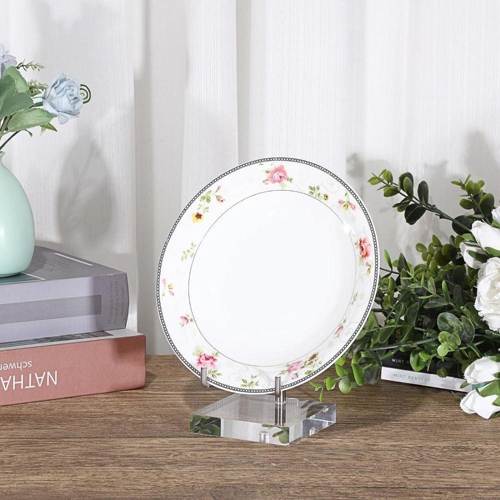 Round/Square Base Metal Arms Crystal Holder Soft Rubber Case Metal Mineral Rack Museum