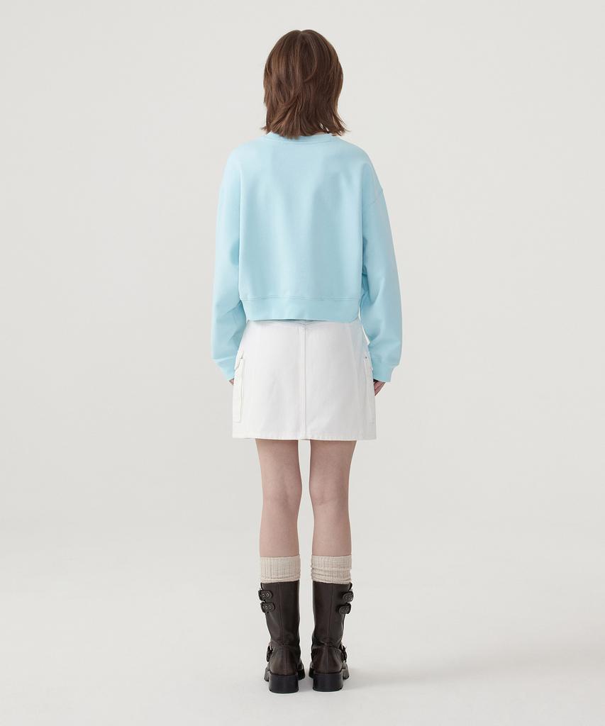 COVERNAT WOMAN Cooper Logo Sweatshirt Sky Blue