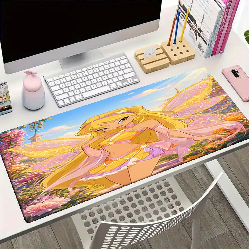 Winx Club Theme Mouse Pad, Non Slip Rubber Base, Multifunctional Office & Home Decor, Perfect for Workspace Personalization.