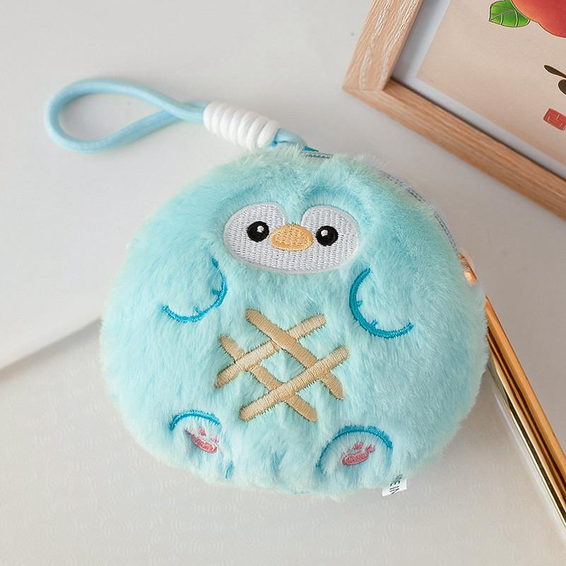 Stuffed Cute Animal Keychain Card Pouch Backpack Accessory Gift Kids For