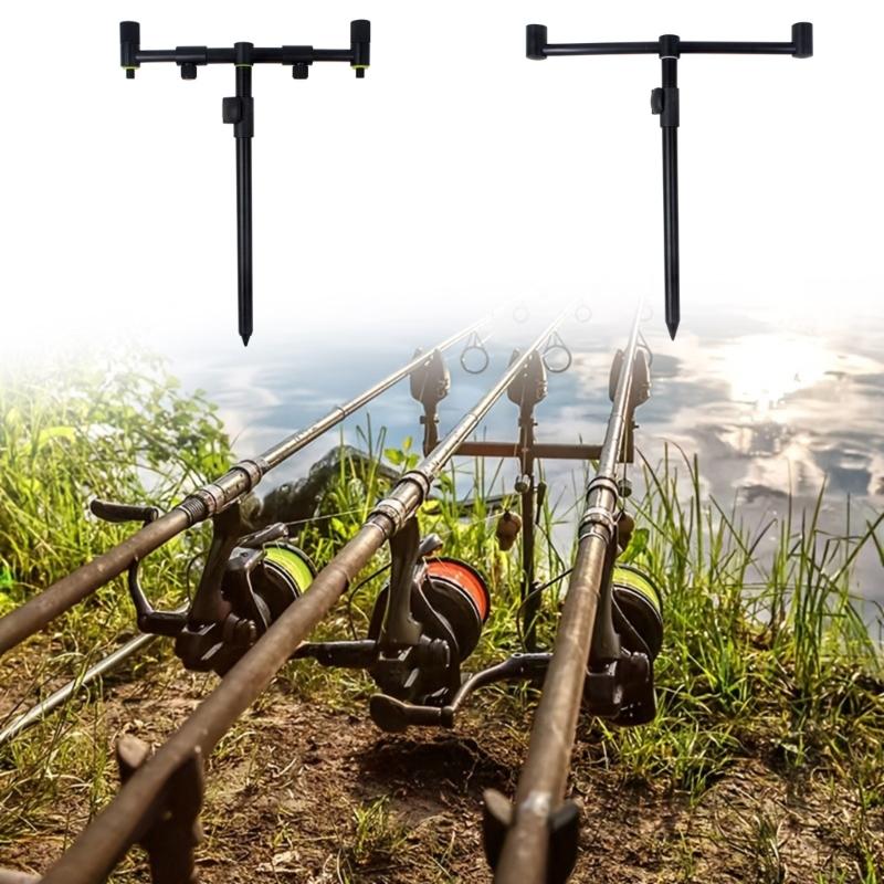 Fishing Poles Holder Extending Stick Fishing Alarm Holder Beach Rod Stand Telescopic Fishing Bites Alarm Bar Holder