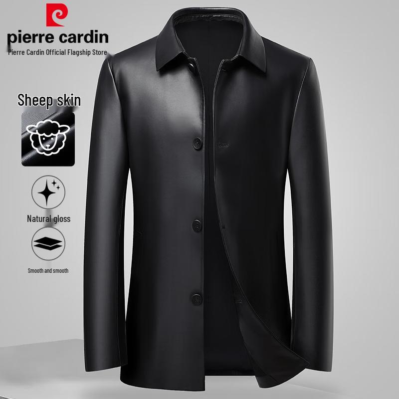 

Pierre Cardin Men s Mid-Length Sheepskin Leather Jacket L