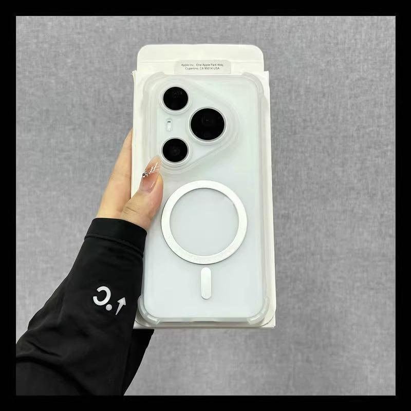 Four Corners Anti-shock PC Hard Case For Pura 80 Pro Plus Wireless Charge Translucent Cover For Pura 80 Ultra 70 Pro+