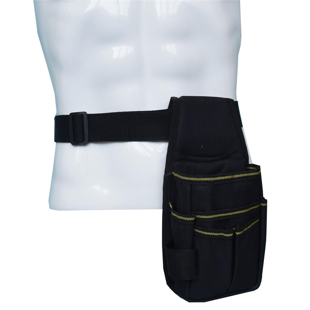 Tool Belt Pouch 600D Oxford Fabric with Waist Strap Multipurpose Repair Tool Organizer Bag 25.5 x 12.5 x 3cm
